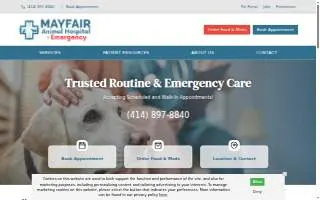 Mayfair Animal Hospital & ER of Milwaukee website