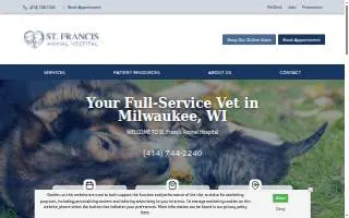 St. Francis Animal Hospital of Milwaukee website
