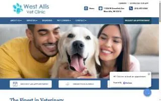 West Allis Veterinary Clinic website