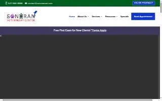 Sonoran Veterinary Center of Tucson website