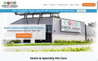 Exotic Animal Hospital of Orlando website