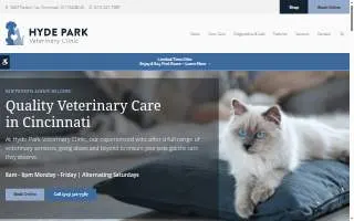 Hyde Park Veterinary Clinic of Cincinnati website