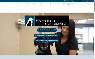 Rockhill Pet Clinic website