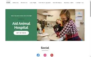 Aid Animal Hospital website