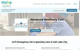 Advanced Veterinary Care of Salt Lake City website