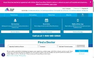 Mount Sinai Medical Center of New York website