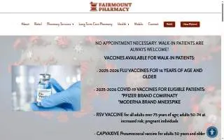 Fairmount Pharmacy website