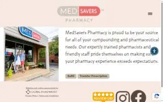 MedSavers Pharmacy website