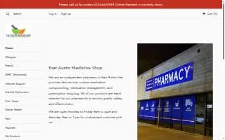 East Austin Medicine Shop website