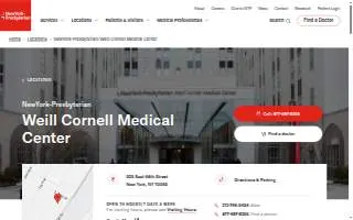 NewYork-Presbyterian Hospital/Weill Cornell Medical Center website