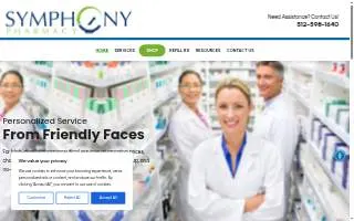 Symphony Pharmacy website
