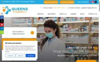 Queens Pharmacy of Charlotte website