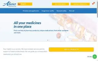 Alivio Pharmacy website