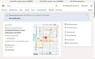 Walgreens Specialty Pharmacy of Indianapolis website