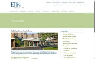 Ellis Medicine McClellan Street Health Center website