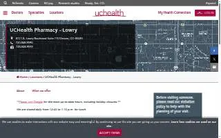 UCHealth Pharmacy - Lowry website