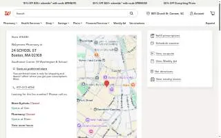Walgreens Pharmacy of Boston website