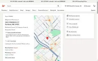 Walgreens Pharmacy of Portland website