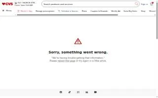 CVS of Portland website