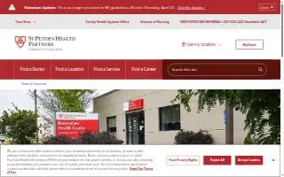 St Peter's Rensselaer Health Center website