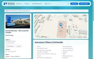 Norton Pharmacy - West Louisville Hospital website