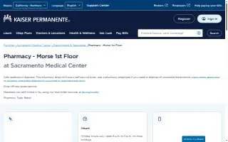 Kaiser Permanente Point West Pharmacy website