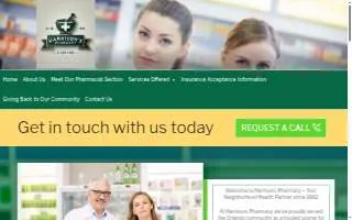 Harrison's Pharmacy website