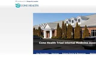Cone Health Triad Internal Medicine Associates website