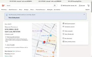 Walgreens Pharmacy of St. Louis website
