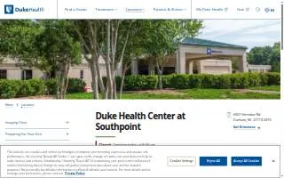 Duke Health Center at Southpoint website