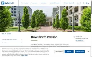 Duke North Pavilion website