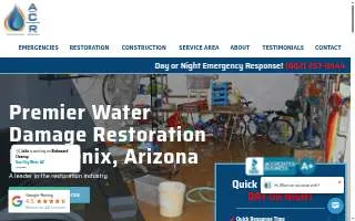 Arizona Construction & Restoration website