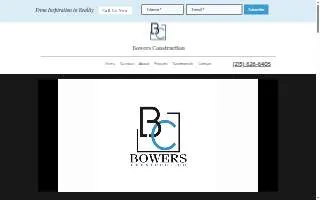 Bowers Construction of Philadelphia website