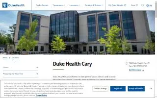 Duke Health Cary website
