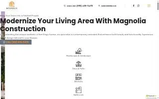 Magnolia Construction website
