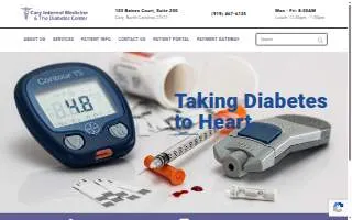 Cary Internal Medicine & The Diabetes Center website