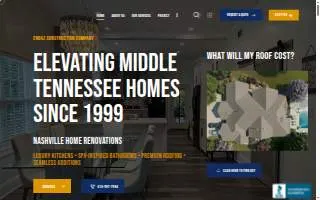 Endaz Construction & Roofing website