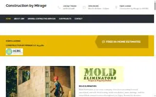 Construction By Mirage website