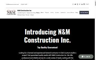 N&M Construction Inc. of Las Vegas website