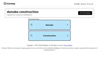 Danube Construction website