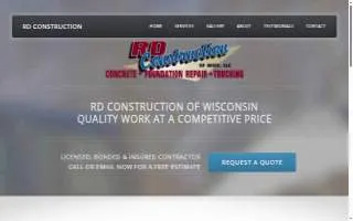 R D Construction of Wi LLC website
