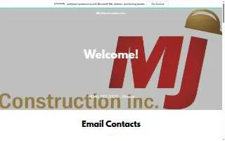 M J Construction Inc website