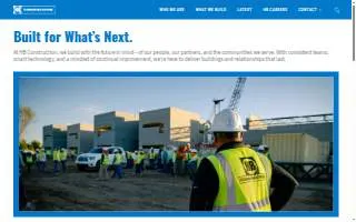 HB Construction website
