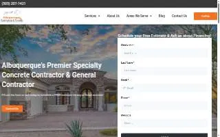 Albuquerque Construction & Concrete website
