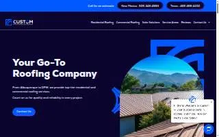Custom Roofing Consulting and Construction - Albuquerque website