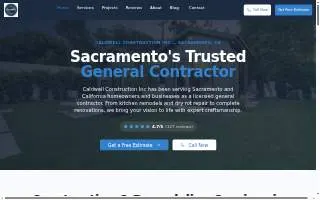 Caldwell Construction Inc. of Sacramento website