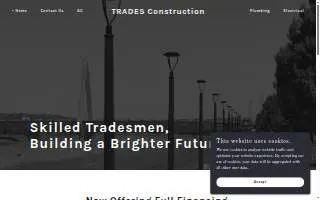 Trades Construction website