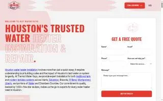 Hot Water Guys website