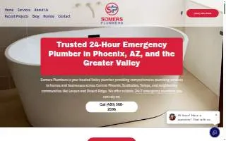 Somers Plumbers - Phoenix Plumbing Company website