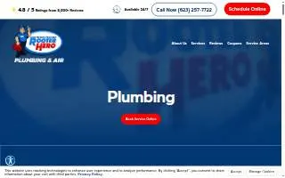 Rooter Hero Plumbing & Air of Phoenix website